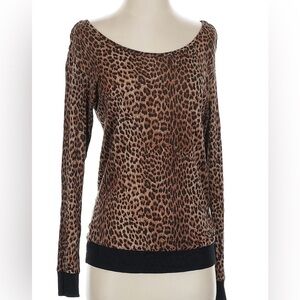 NWT Michael Kors cheetah Leopard Print Long Sleeve Top-toffee size 1x